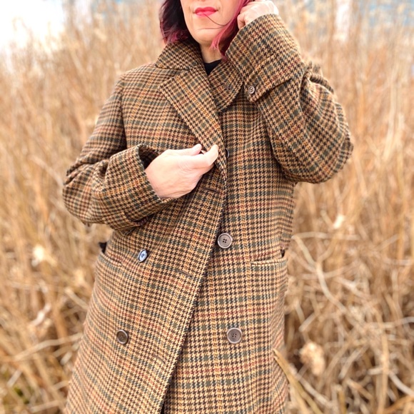 Aquascutum London Jackets & Blazers - Vintage Wool Aquascutum Houndstooth Check Coat